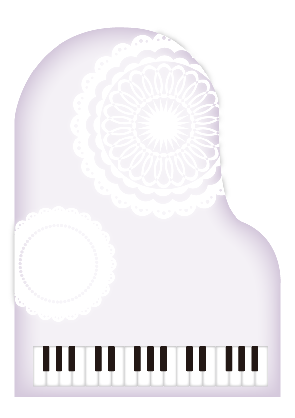 レースのピアノイラスト