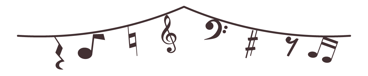 音符のガーランドイラスト
