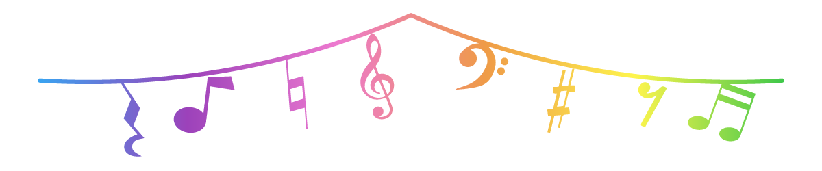 音符のガーランドイラスト