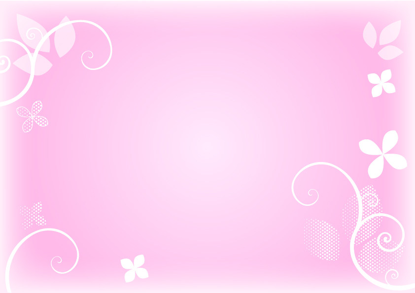 白い花とピンクの背景イラスト