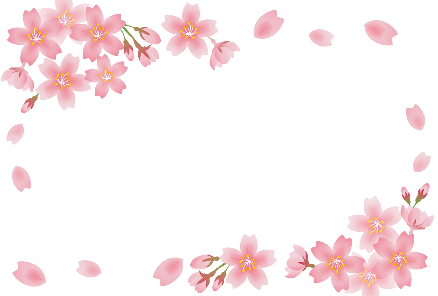 桜の花のフレーム・枠