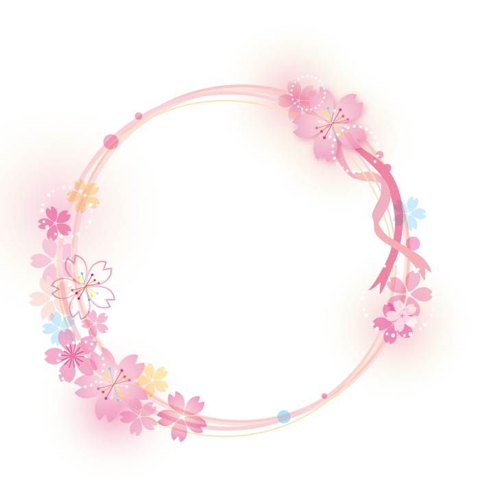 桜のサークルイラスト