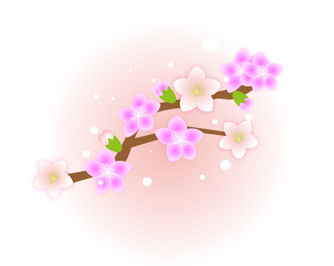 桃の花イラスト