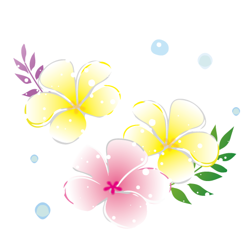 プルメリアの花イラスト