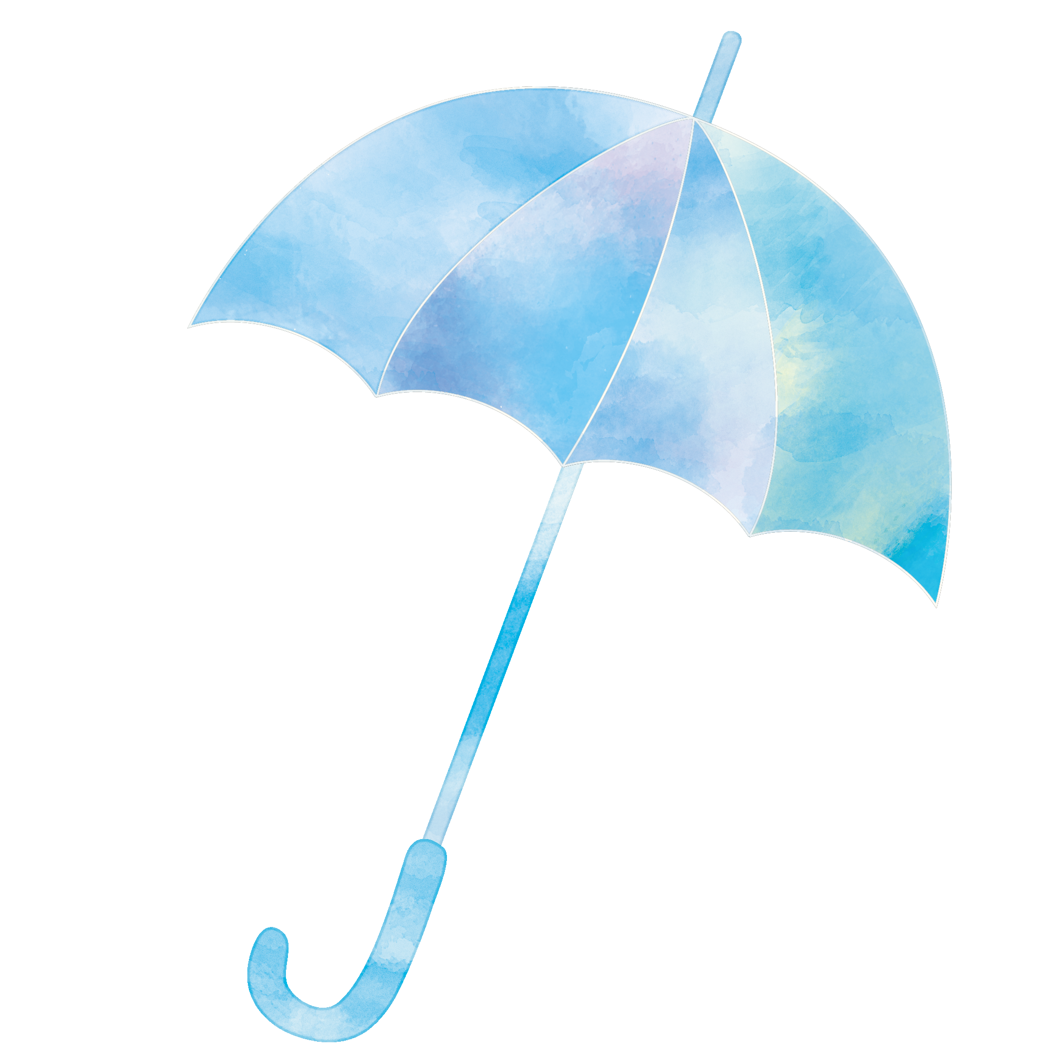 水彩風の傘イラスト