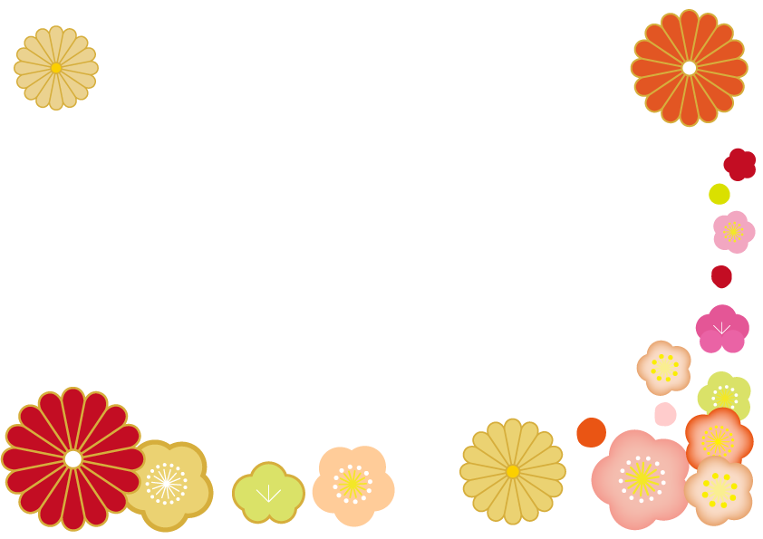 梅の花のフレーム